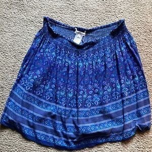 Blue bohemian skirt